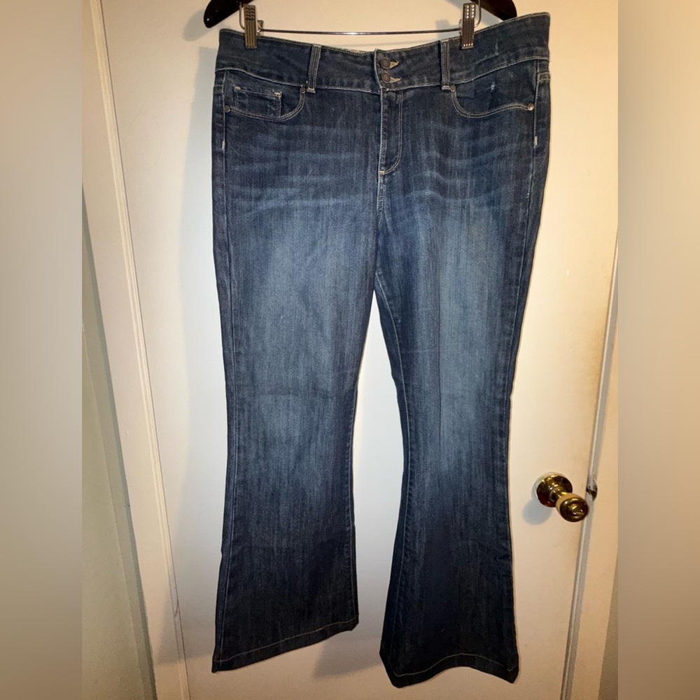 PAIGE Dark Blue Flare Jeans